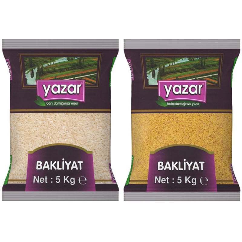 Yazar Pilavlık Pirinç 5 Kg + Pilavlık Bulgur 5 Kg